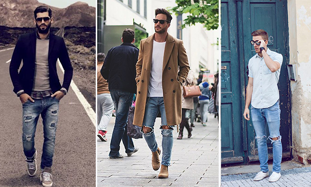 aumento Cúal salida Reglas de estilo para los jeans rotos en hombres - EstiloDF
