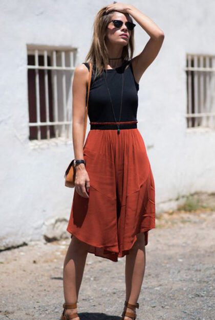 Los looks con faldas midi para el verano - EstiloDF